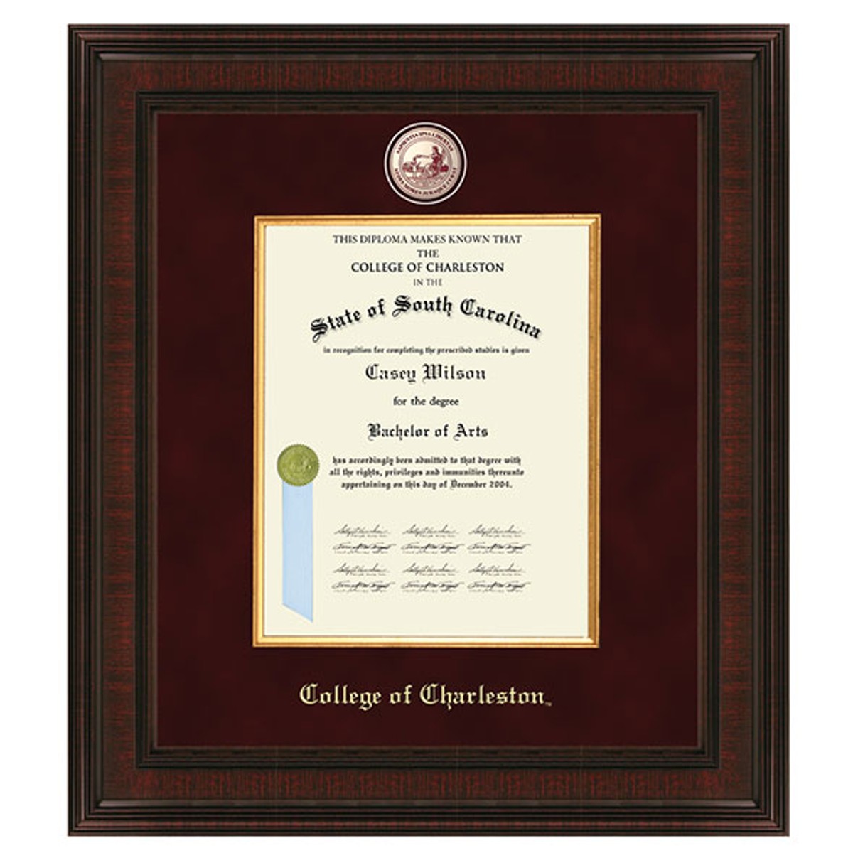 college-of-charleston-diploma-frame-excelsior-at-m-lahart-co