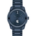 Michigan State University Men's Movado BOLD Blue Ion with Date Window - Image 2