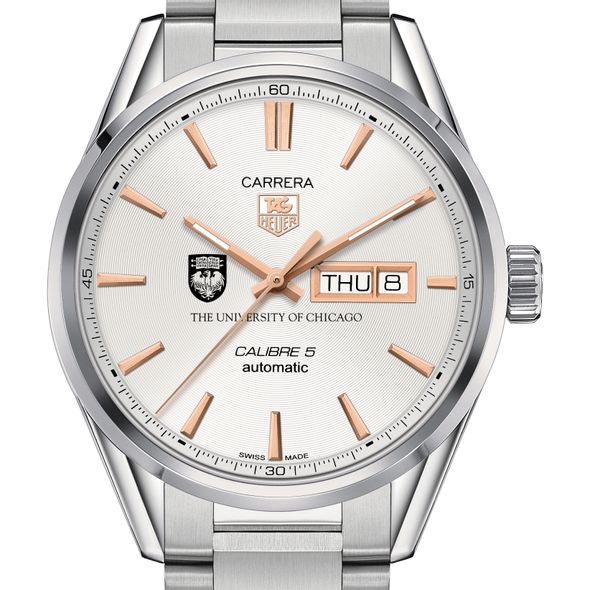 University of Chicago Men's TAG Heuer Day/Date Carrera with Silver Dial & Bracelet