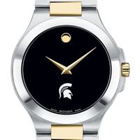 Michigan State Men's Movado Collection Two-Tone Watch with Black Dial