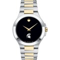Michigan State Men's Movado Collection Two-Tone Watch with Black Dial - Image 2
