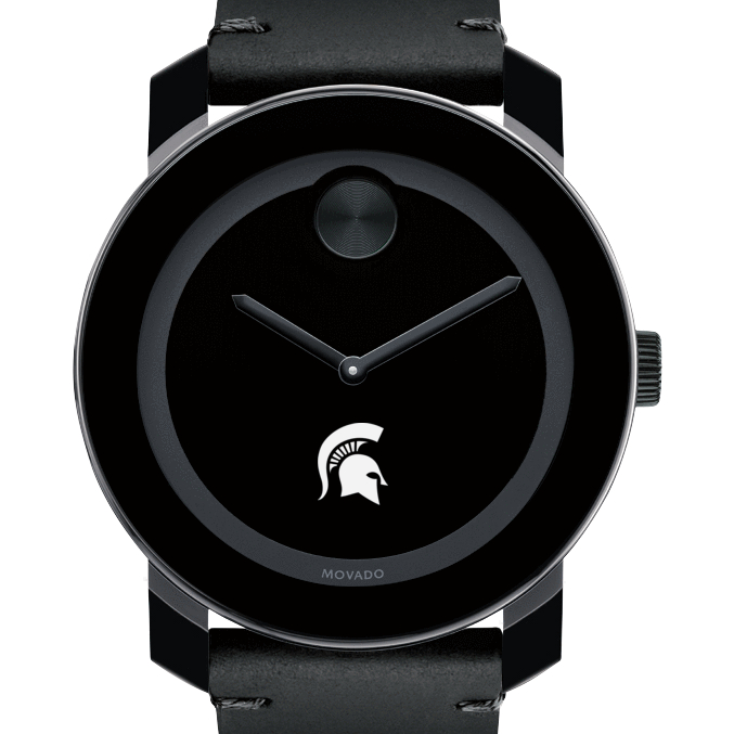 Michigan State Men's Movado BOLD with Leather Strap