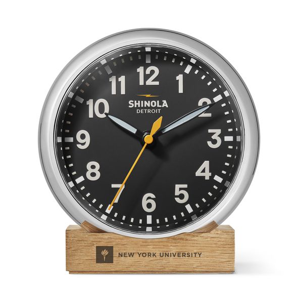 New York University Shinola Desk Clock, The Runwell with Black Dial at M.LaHart & Co. - Image 1