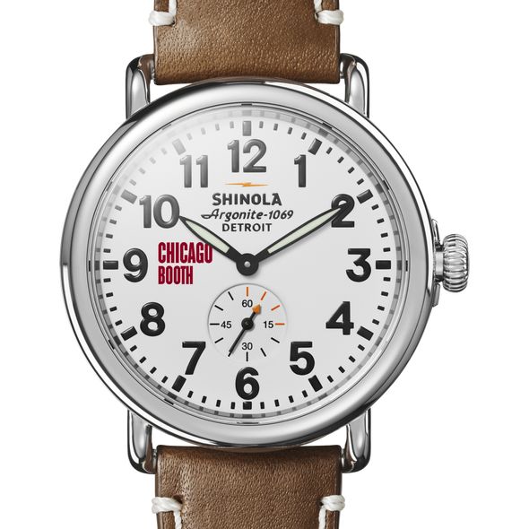 Chicago Booth Shinola Watch, The Runwell 41mm White Dial - Image 1