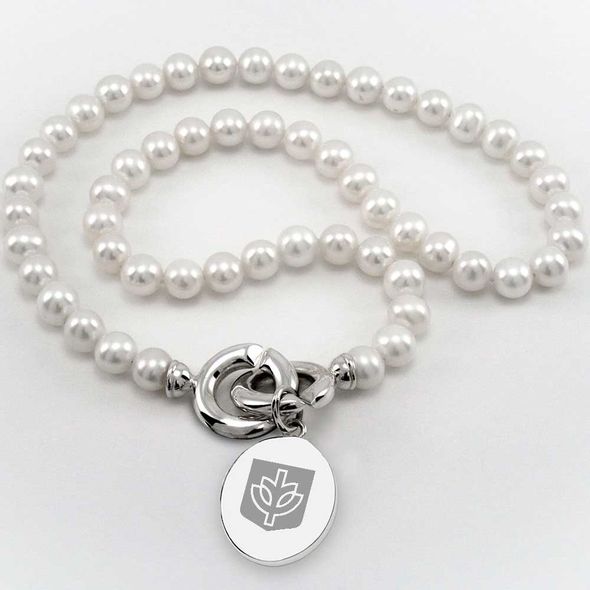 DePaul Pearl Necklace with Sterling Silver Charm - Image 1