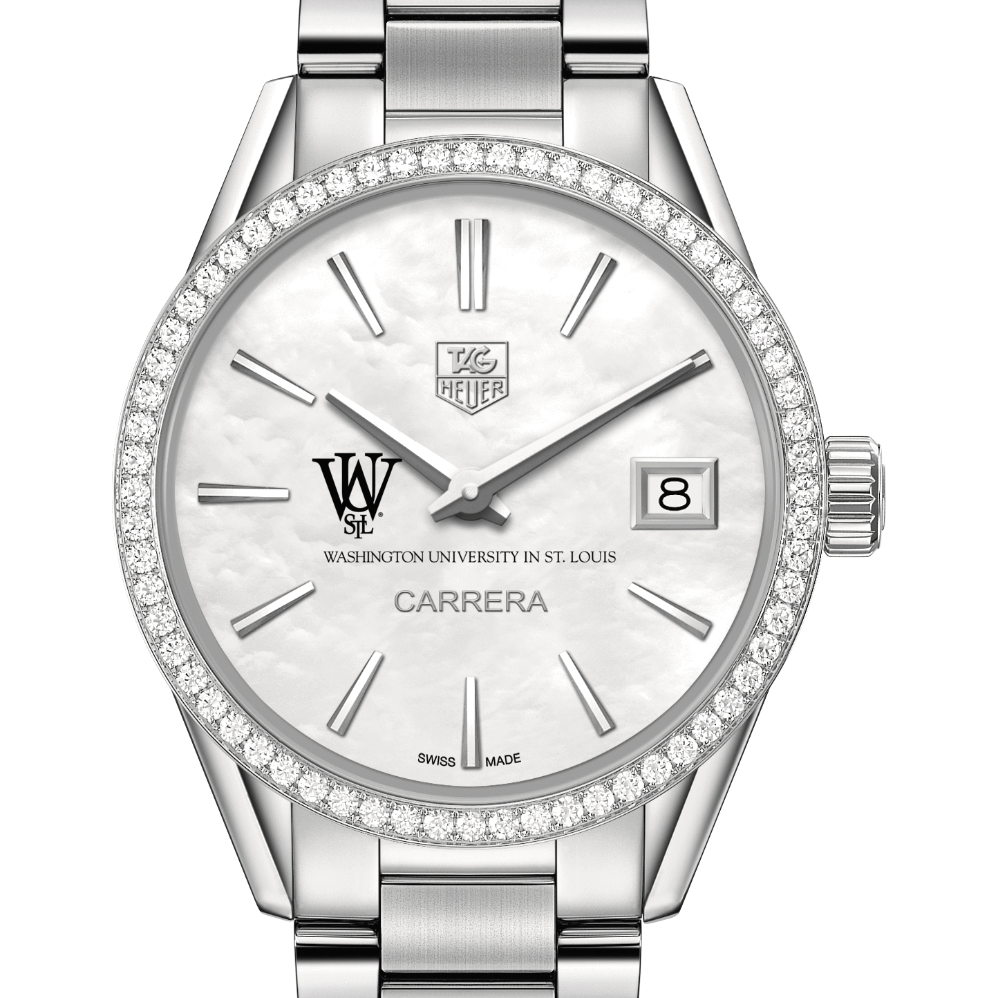 WUSTL Women's TAG Heuer Steel Carrera with MOP Dial & Diamond Bezel