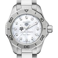 Texas A&M Women's TAG Heuer Steel Aquaracer with Diamond Dial
