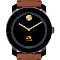 Drexel University Men's Movado BOLD with Brown Leather Strap
