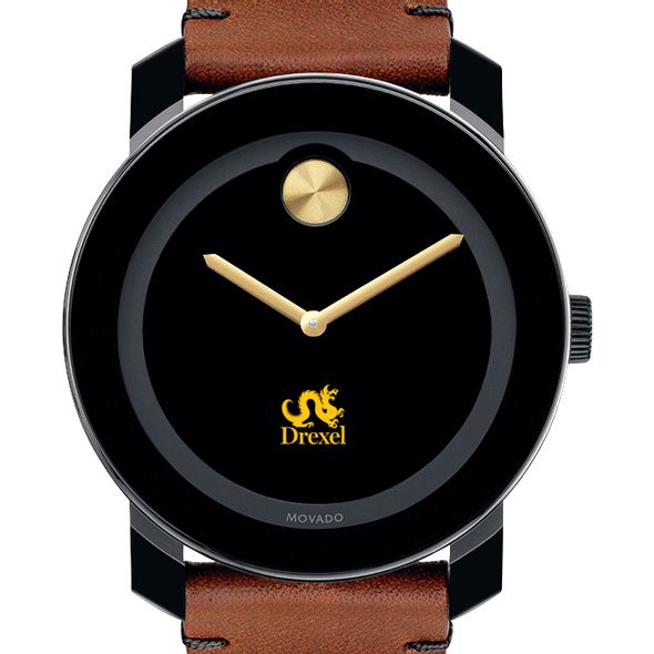 Drexel University Men's Movado BOLD with Brown Leather Strap - Image 1