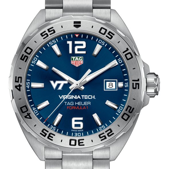 Virginia Tech Men's TAG Heuer Formula 1 with Blue Dial - Image 1