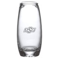 click to view Oklahoma State University Glass Addison Vase by Simon Pearce - Image 1