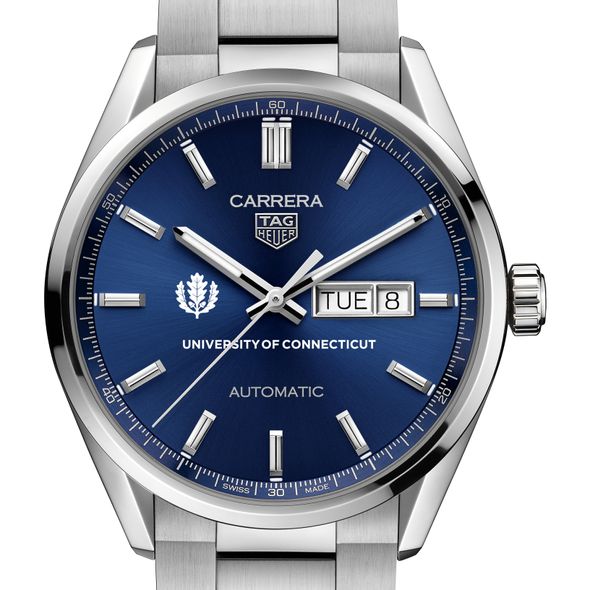 UConn Men's TAG Heuer Carrera with Blue Dial & Day-Date Window - Image 1