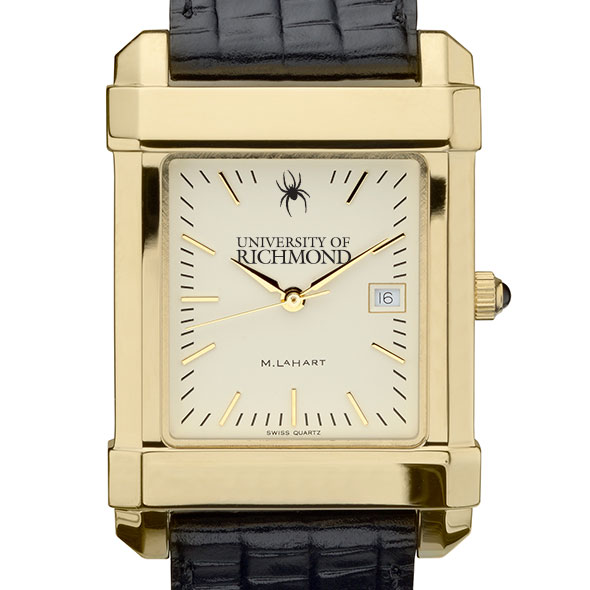 University of Richmond Men's Gold Quad with Leather Strap