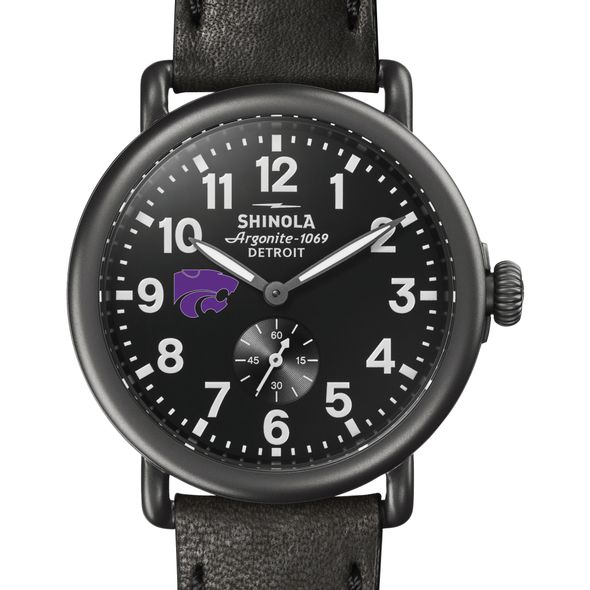 Kansas State Shinola Watch, The Runwell 41mm Black Dial - Image 1