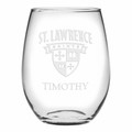 St. Lawrence Stemless Wine Glasses Made in the USA - Set of 2 - Image 1