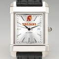 University of Southern California Men's Collegiate Watch with Leather Strap - Image 1
