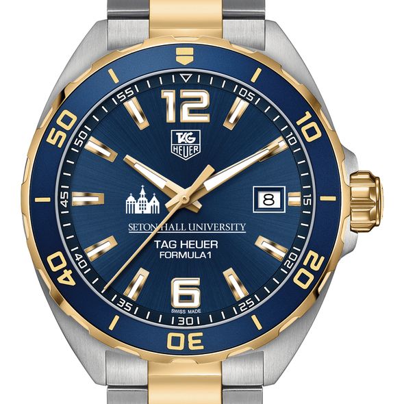 Seton Hall Men's TAG Heuer Two-Tone Formula 1 with Blue Dial & Bezel - Image 1