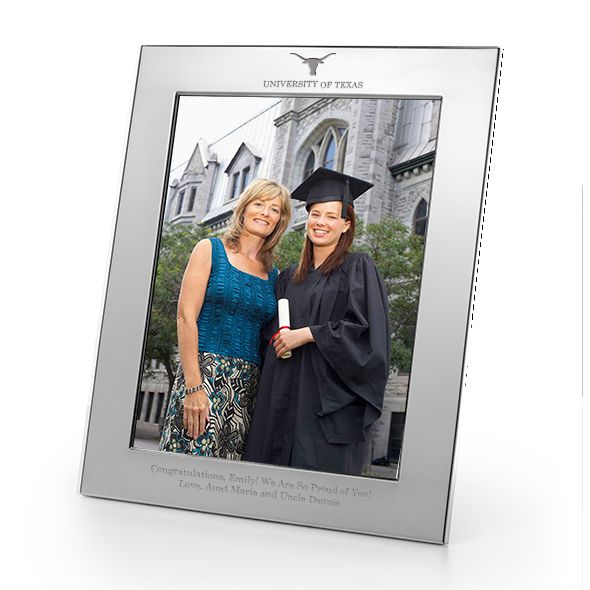Texas Longhorns Polished Pewter 8x10 Picture Frame - Image 1