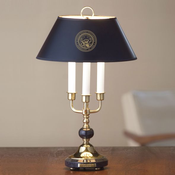 Kansas State University Lamp in Brass & Marble - Image 1