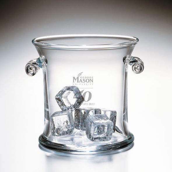 George Mason 50th Anniversary Glass Ice Bucket by Simon Pearce - Image 1