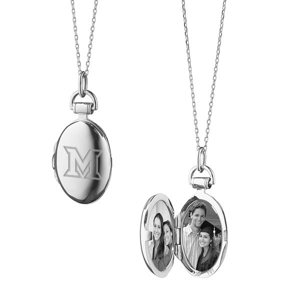 Miami University in Ohio Monica Rich Kosann Petite Locket in Silver