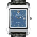 Harvard Men's Blue Quad Watch with Leather Strap - Image 1