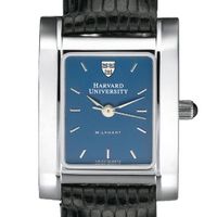Harvard Women's Blue Quad Watch with Leather Strap