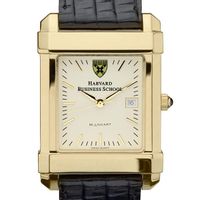 HBS Men's Gold Quad with Leather Strap