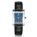 Yale Women's Blue Quad Watch with Leather Strap - Image 2