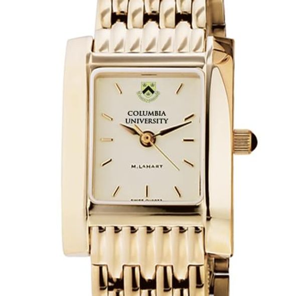 Columbia University Women's Gold Quad Watch with Bracelet