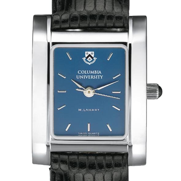 Columbia University Women's Blue Quad Watch with Leather Strap
