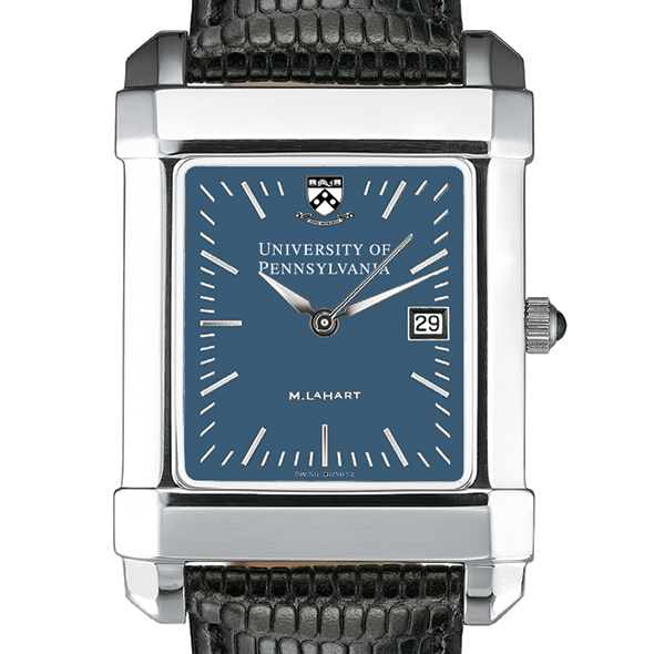 Penn Men's Blue Quad Watch with Leather Strap