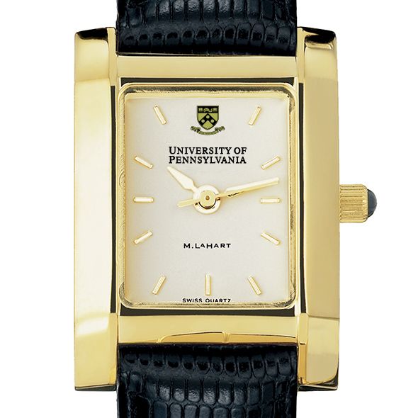 Penn Women's Gold Quad Watch with Leather Strap