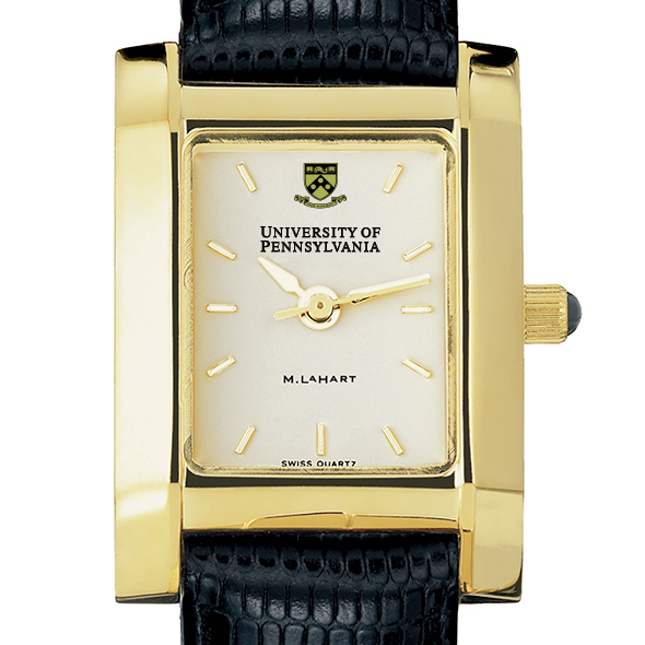 Penn Women's Gold Quad Watch with Leather Strap