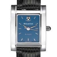 Wharton Women's Blue Quad Watch with Leather Strap