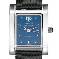 Texas A&M Women's Blue Quad Watch with Leather Strap