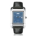 TCU Men's Blue Quad Watch with Leather Strap - Image 2