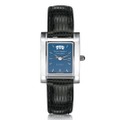 TCU Women's Blue Quad Watch with Leather Strap - Image 2