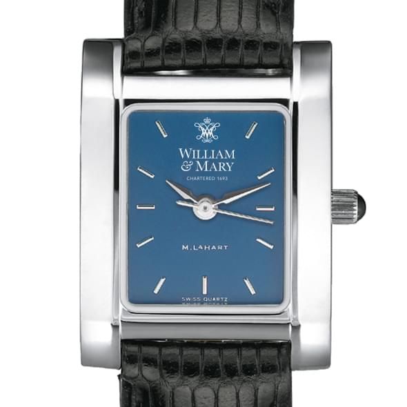 William & Mary Women's Blue Quad Watch with Leather Strap - Image 1