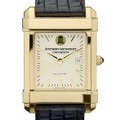 SMU Men's Gold Quad with Leather Strap - Image 1