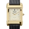 William & Mary Men's Gold Quad with Leather Strap - Image 1