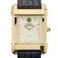 Cornell Men's Gold Quad with Leather Strap - Image 1