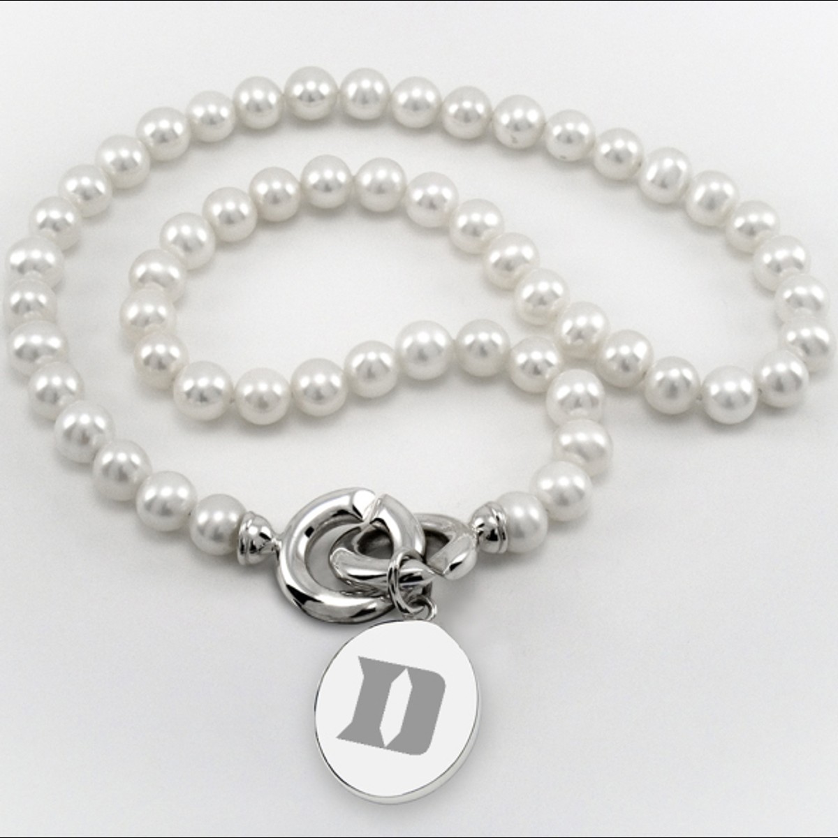 Duke University Pearl Necklace with Sterling Silver Charm