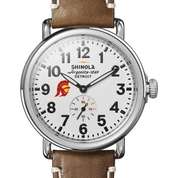USC Shinola Watch, The Runwell 41mm White Dial - Image 1