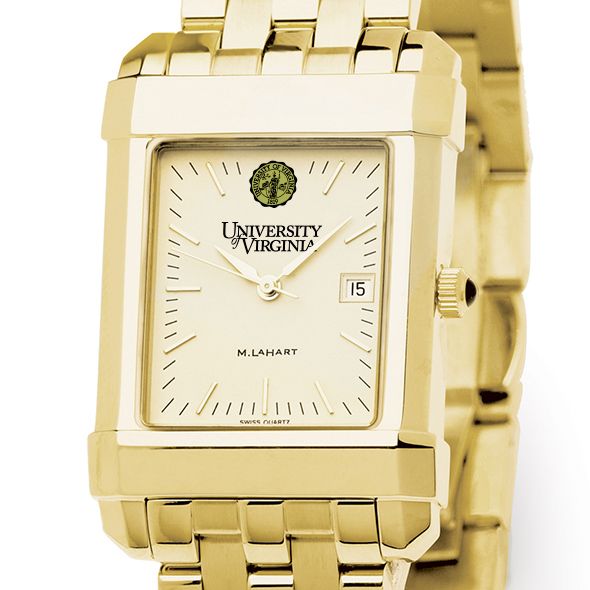 UVA Men's Gold Quad Watch with Bracelet - Image 1