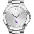 SFASU Men's Movado Collection Stainless Steel Watch with Silver Dial - Image 1
