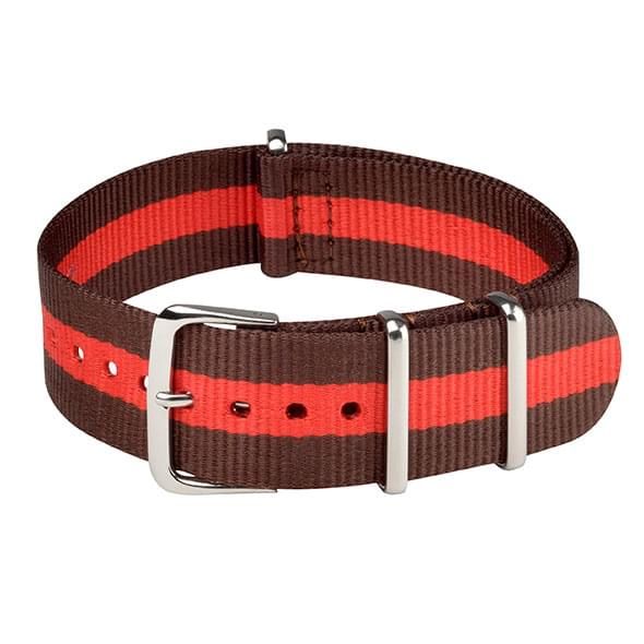 NATO STRAP BROWN & RED