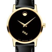 Oral Roberts Women's Movado Gold Museum Classic Leather