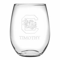 University of South Carolina Stemless Wine Glasses Made in the USA - Set of 4
