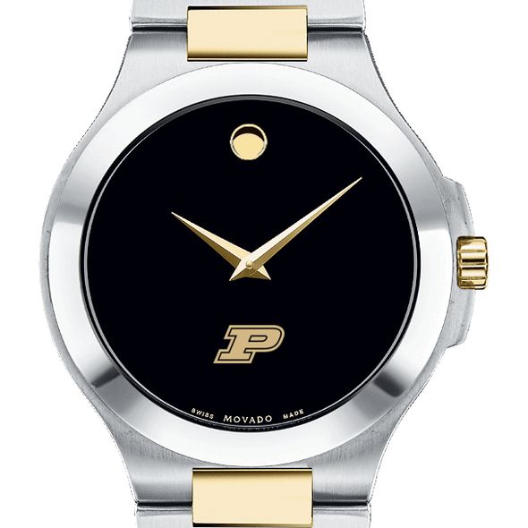 Purdue Men's Movado Collection Two-Tone Watch with Black Dial - Image 1